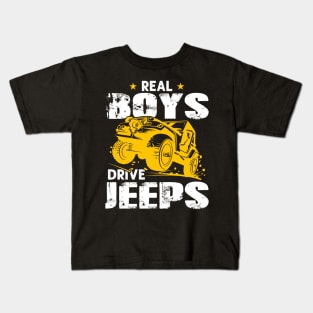 Real Boys Drive Jeeps Jeep Men/Women/Kid Jeeps Lover Kids T-Shirt